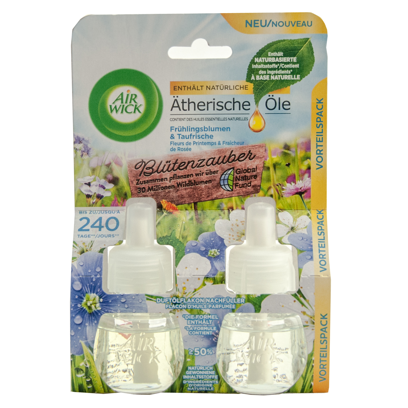 Air Wick Duftflakon Nachfüller FRÜHLINGSBLUMEN & TAUFRISCHE 1x Duo Pack 2 x 19ml