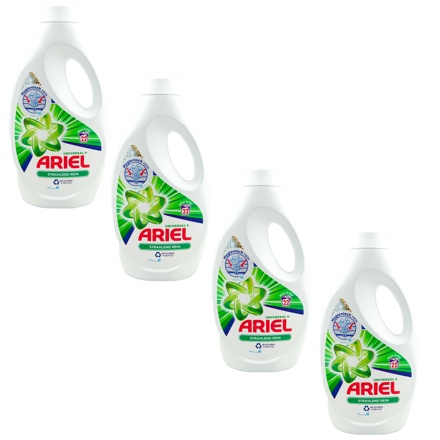 Ariel Universal Strahlend Rein 4 X 22wl Flussigwaschmittel Je 1 210 L Ebay