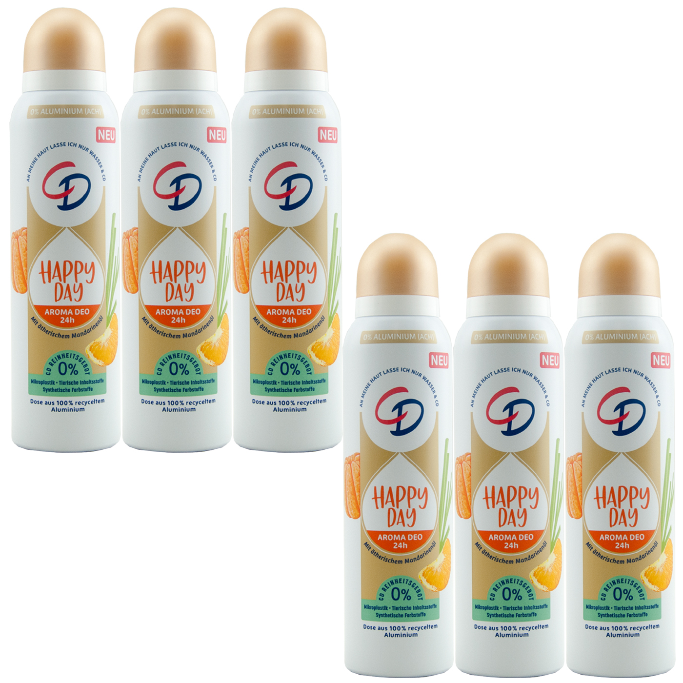 CD Deodorant Spray Happy Day 6 X 5.1oz 24H Case With