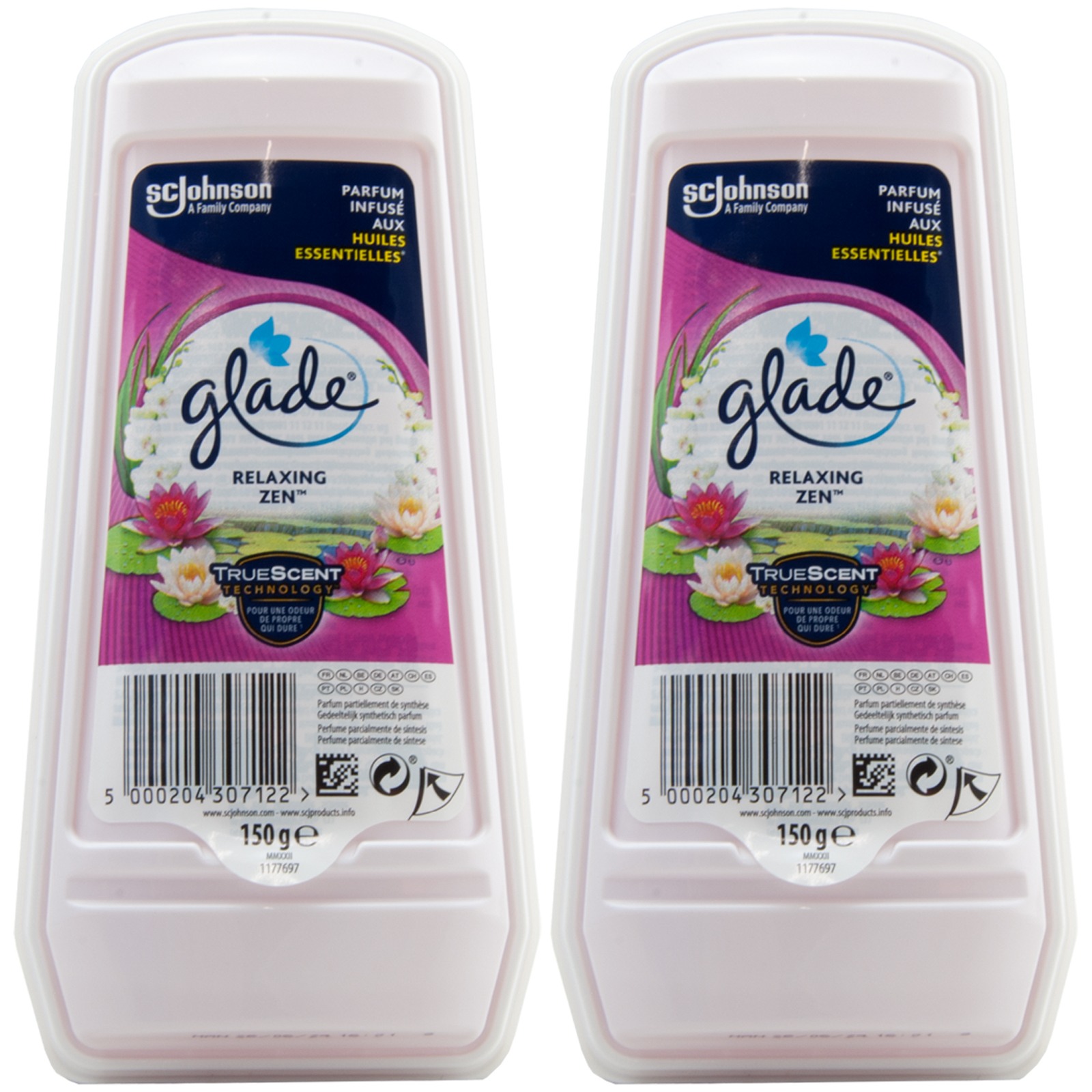 glade Lufterfrischer Duftgel Relaxing Zen 2 x 150g Badezimmer Duft Raumduft