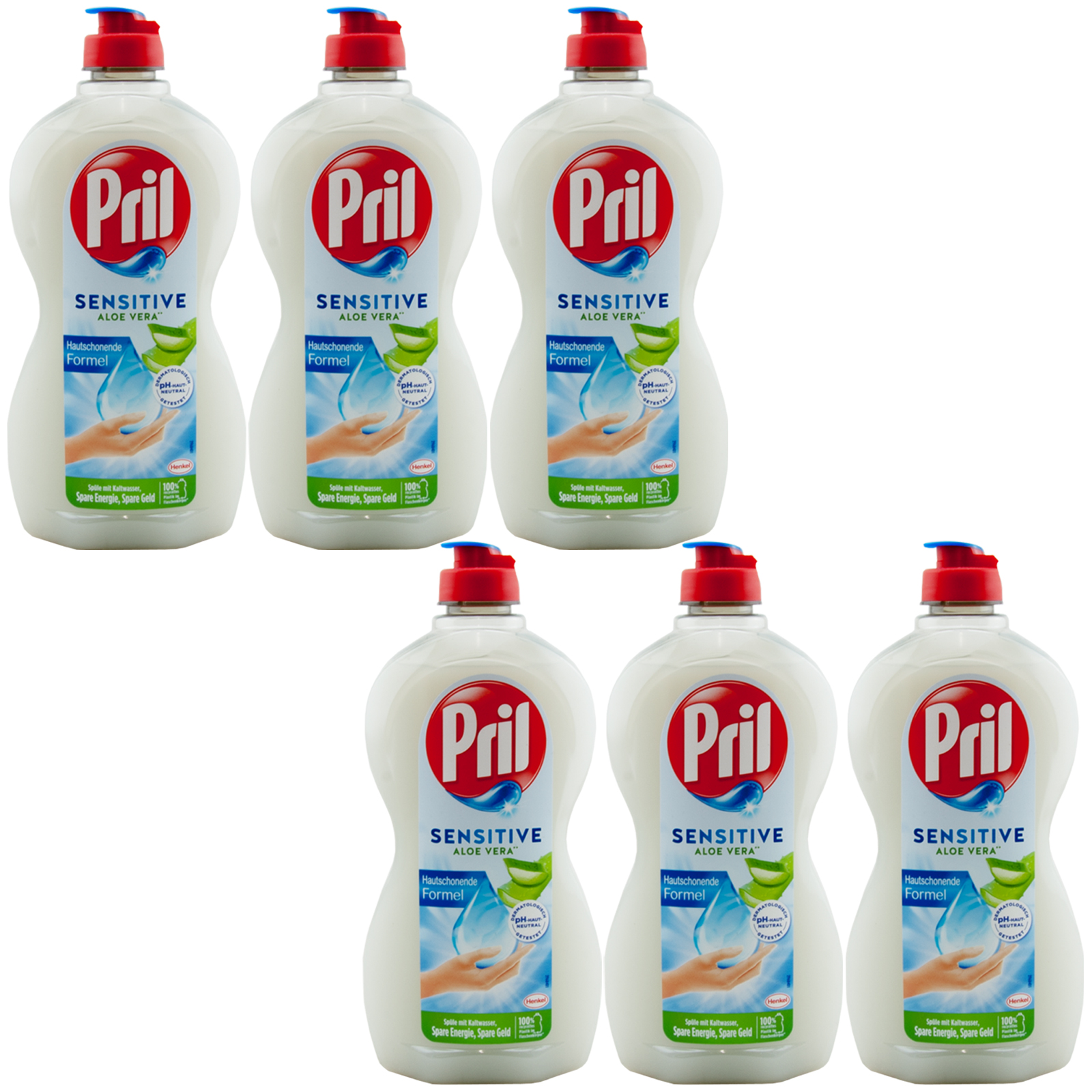 Pril Splmittel SENSITIVE 6 x 450ml mit Aloe Vera - pH Hautneutral - Spli  | eBay.de